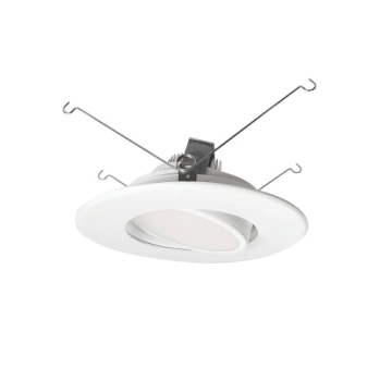 Nora Lighting 5/6" AC Onyx Adjustable LED Retrofit Downlight - 14.5W - 1,050 Lumens - CCT Selectable - 120V - White