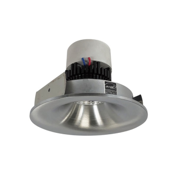 Nora Lighting 4" Pearl LED Retrofit Downlight - Round Bullnose - 800 Lumens - Dim to Warm - Natural Metal