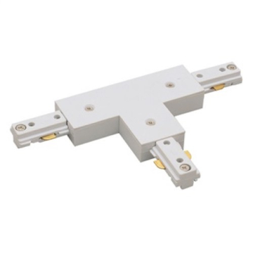 Nora Lighting Two-Circuit Track System T-Connector - White