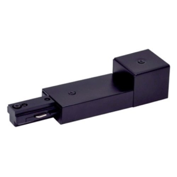 Nora Lighting Two-Circuit Track System Live End Conduit Connector - Black