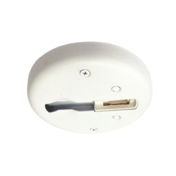 Nora Lighting Round Monopoint for Double Locking Track Lighting Fixtures - White