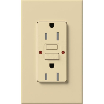 Lutron Nova T Architectural 15A GFCI Receptacle - Tamper Resistant - Ivory