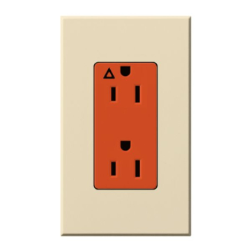 Lutron Nova T Architectural 15A Isolated Ground Receptacle - Beige