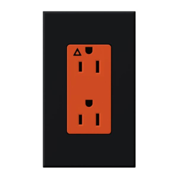 Lutron Nova T Architectural 15A Isolated Ground Receptacle - Black
