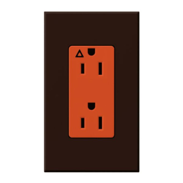 Lutron Nova T Architectural 15A Isolated Ground Receptacle - Brown