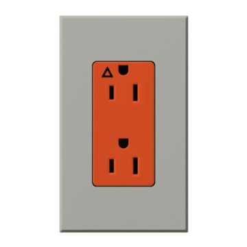 Lutron Nova T Architectural 15A Isolated Ground Receptacle - Gray