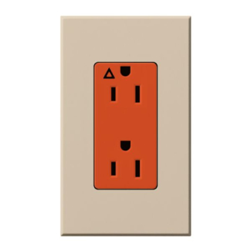 Lutron Nova T Architectural 15A Isolated Ground Receptacle - Taupe