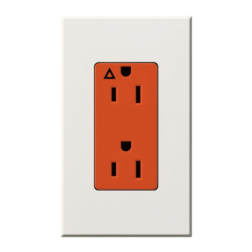 Lutron Nova T Architectural 15A Isolated Ground Receptacle - White