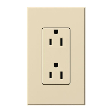 Lutron Nova T Architectural 15A Receptacle - Tamper Resistant - Beige