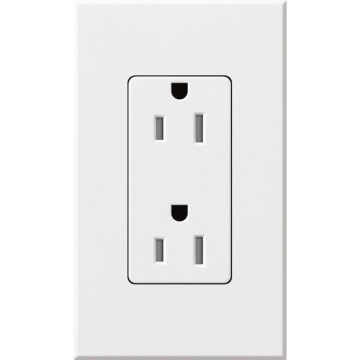 Lutron Nova T Architectural 15A Receptacle - Tamper Resistant - White