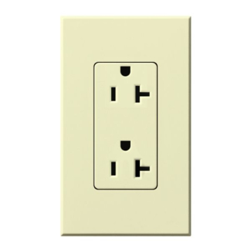 Lutron Nova T Architectural 20A Receptacle - Almond