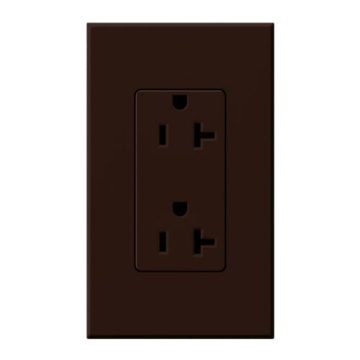 Lutron Nova T Architectural 20A Receptacle - Brown