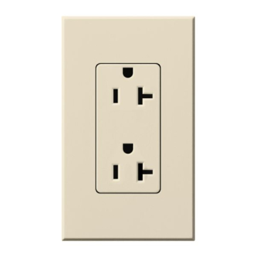 Lutron Nova T Architectural 20A Receptacle - Light Almond