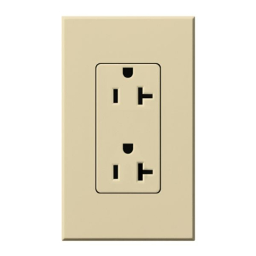 Lutron Nova T Architectural 20A Receptacle - Tamper Resistant - Ivory
