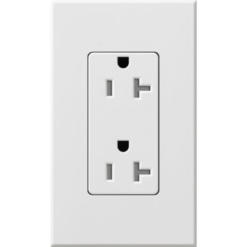 Lutron Nova T Architectural 20A Receptacle - White