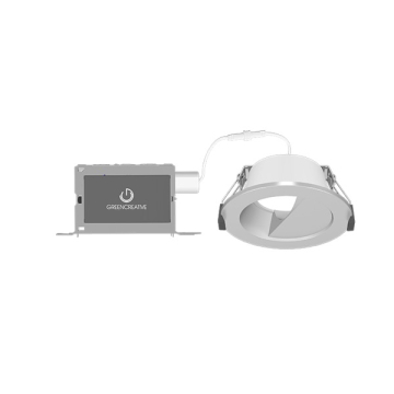 Green Creative NYX Direct Mount 4" Round LED Downlight - 7 | 10 | 15 | 20W - CCT Selectable - Wall Wash - Dual Dimming - 120-277V - Clear Reflector / Clear Flange