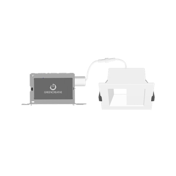 Green Creative NYX Direct Mount 4" Square LED Downlight - 7 | 10 | 15 | 20W - CCT Selectable - Wall Wash - Dual Dimming - 120-277V - White Reflector / White Flange