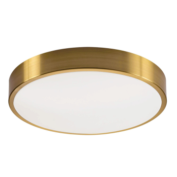 AFX Octavia 14" LED Flush Mount - Battery Backup - 33W - CCT Selectable - 120V - Satin Brass