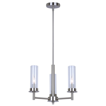 Canarm Benson 3-Light Chandelier - 120V - Brushed Nickel