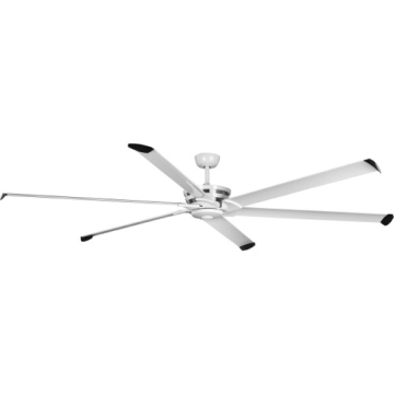 Progress Lighting Huff 96" 6-Blade Indoor/Outdoor Ceiling Fan - 120V - Satin White