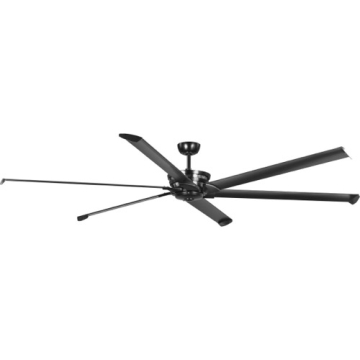 Progress Lighting Huff 96" 6-Blade Indoor/Outdoor Ceiling Fan - 120V - Black
