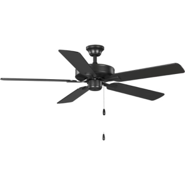 Progress Lighting AirPro Builder 52" 5-Blade Ceiling Fan - Reversible Blades - 120V - Graphite