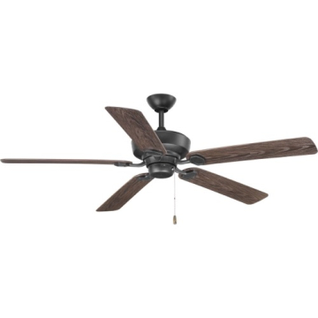 Progress Lighting Lakehurst 60" 5-Blade Indoor/Outdoor Ceiling Fan - 120V - Forged Black