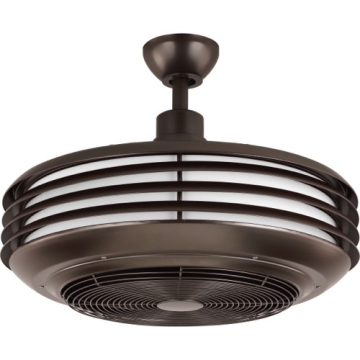 Progress Lighting Sanford 24" Enclosed Indoor/Outdoor LED Ceiling Fan - 3000K - 120V - Architectural Bronze
