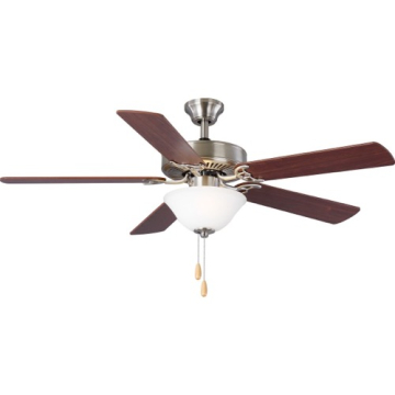 Progress Lighting Builder Fan 52" 5-Blade Ceiling Fan - Reversible Blades - 120V - Brushed Nickel