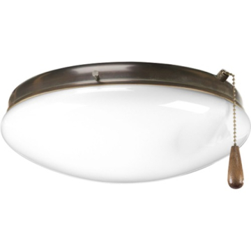 Progress Lighting 2-Light Universal Ceiling Fan Light Kit - Antique Bronze