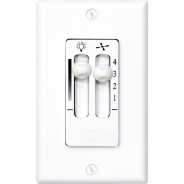 Progress Lighting AirPro Ceiling Fan Speed and Lighting Wall Control - White