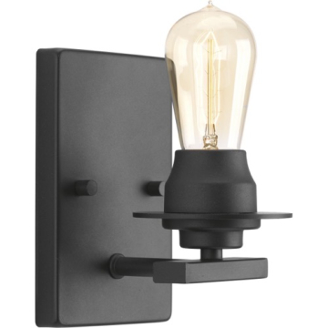 Progress Lighting Debut 1-Light Bath Vanity Sconce - 120V - Graphite