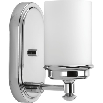 Progress Lighting Glide 1-Light Bath Vanity Sconce - 120V - Polished Chrome