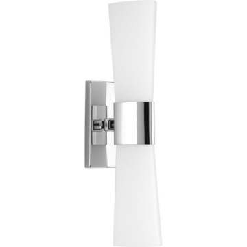 Progress Lighting Zura 2-Light Bath Vanity Light - 120V - Polished Chrome