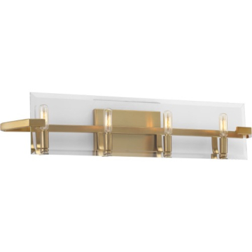 Progress Lighting Cahill 4-Light Bath Vanity Light - 120V - Brushed Bronze