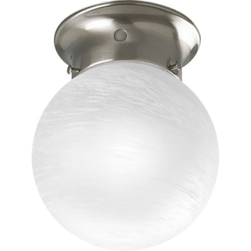 Progress Lighting Glass Globes Flush Mount - 120V - Brushed Nickel