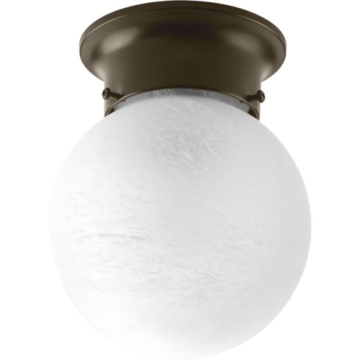 Progress Lighting Glass Globes Flush Mount - 120V - Antique Bronze