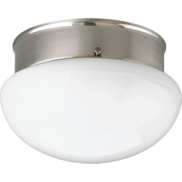 Progress Lighting Fitter 7.5" Flush Mount - 120V - Brushed Nickel