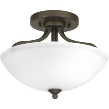 Progress Lighting Laird Semi-Flush Ceiling Light - Convertible - 120V - Antique Bronze