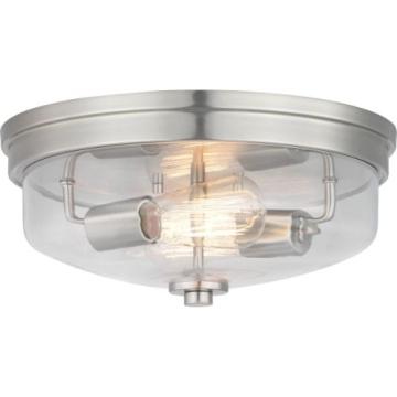 Progress Lighting Blakely 2-Light Flush Mount - 120V - Brushed Nickel