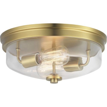 Progress Lighting Blakely 2-Light Flush Mount - 120V - Brushed Bronze