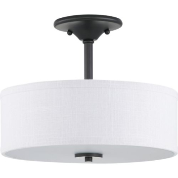 Progress Lighting Inspire 2-Light Semi-Flush Light - 120V - Graphite