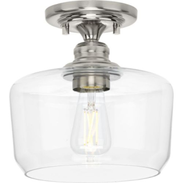 Progress Lighting Aiken Semi-Flush Mount - 120V - Brushed Nickel