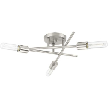 Progress Lighting Astra 3-Light 18" Semi-Flush Light - 120V - Brushed Nickel