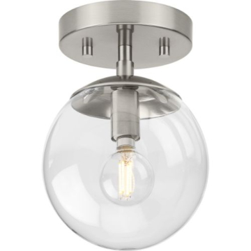 Progress Lighting Atwell Semi-Flush Mount - 120V - Brushed Nickel
