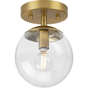 Progress Lighting Atwell Semi-Flush Mount - 120V - Brushed Bronze