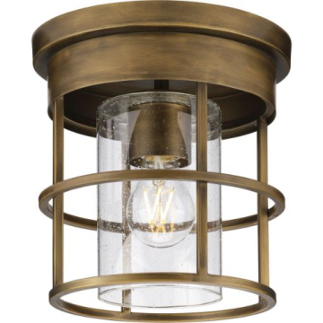 Progress Lighting Burgess Flush Mount - 120V - Aged Bronze