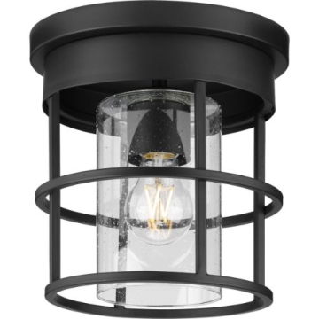 Progress Lighting Burgess Flush Mount - 120V - Matte Black