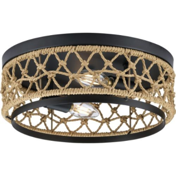 Progress Lighting Chandra 2-Light Flush Mount - 120V - Matte Black