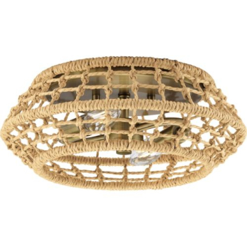 Progress Lighting Laila 2-Light Flush Mount - 120V - Vintage Brass